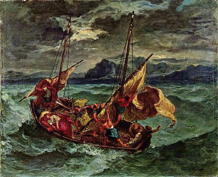Eugene Delacroix Christus auf dem See Genezareth oil painting image